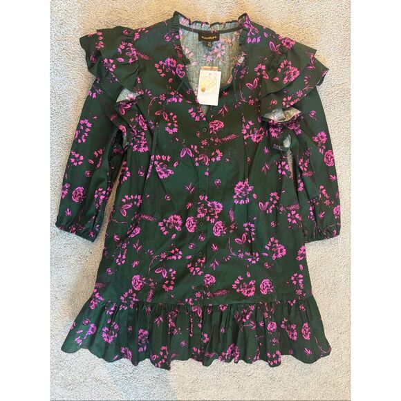 NWT Sugar Lips Close to You Sammy Ruffle Drop Waist Dress, $90 XS - Picture 3 of 8